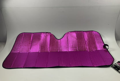 Plasticolor 003911 58''L X 27''W PINK FOIL Solar Windshield Sun Shade Screen Cover