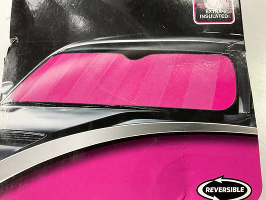 Plasticolor 003911 58''L X 27''W PINK FOIL Solar Windshield Sun Shade Screen Cover