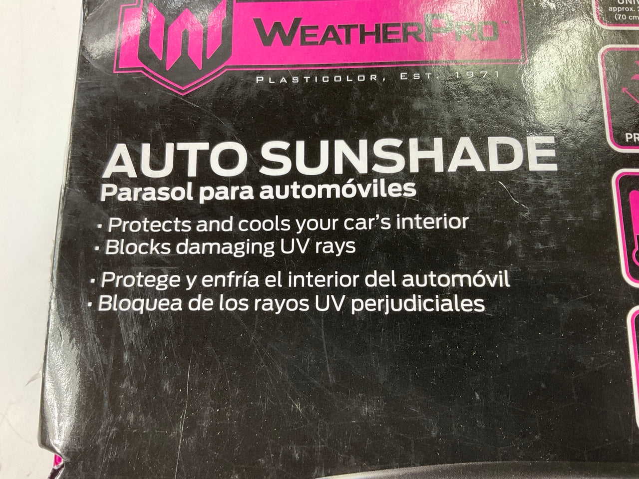 Plasticolor 003911 58''L X 27''W PINK FOIL Solar Windshield Sun Shade Screen Cover