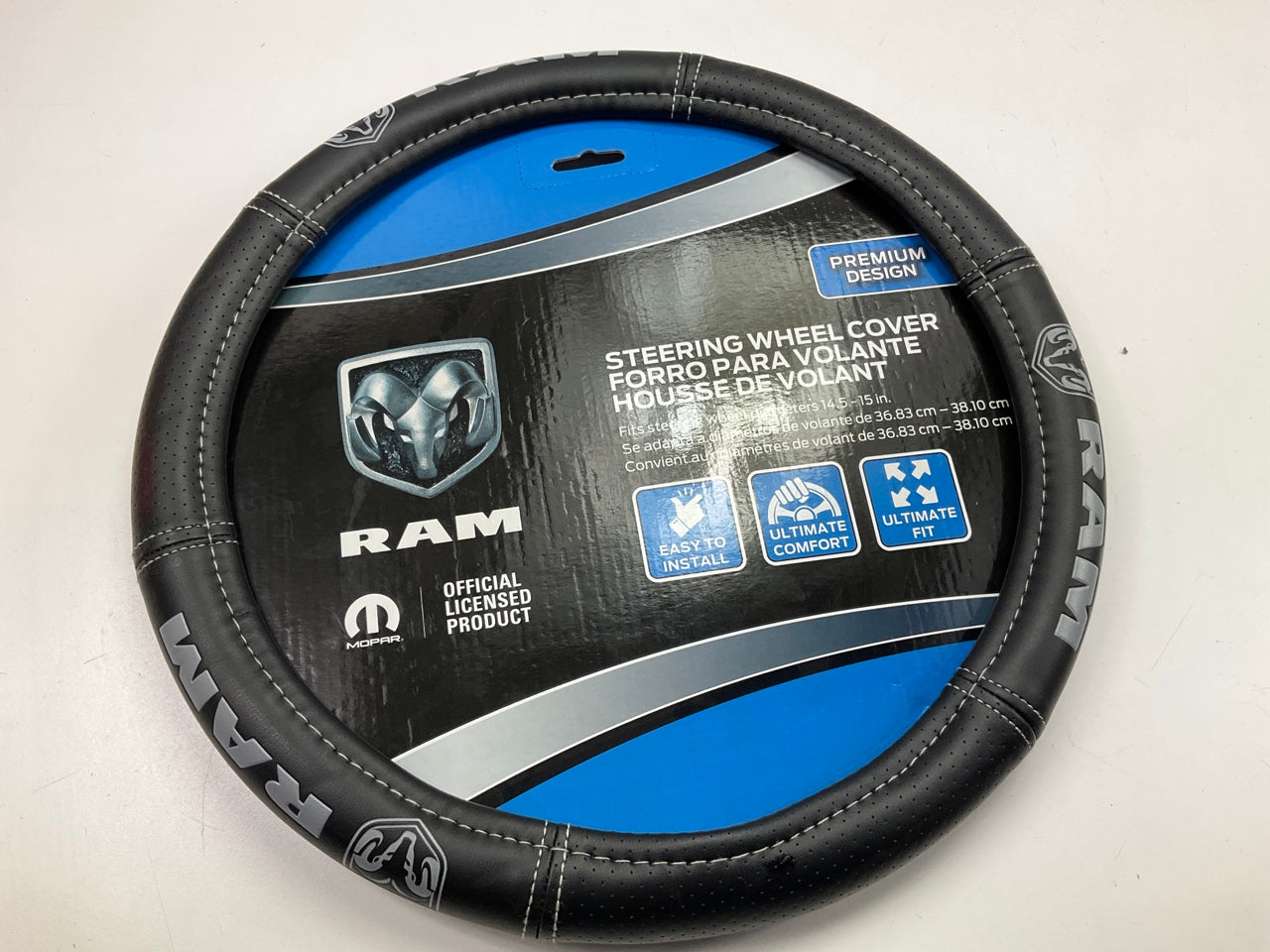 Plasticolor 006697 Steering Wheel Cover For RAM Truck, 14.5''-15'' Diameter Wheel