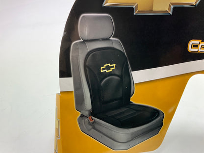 PlastiColor 008512R03 Black Seat Cushion With Chevy Gold Bowtie Logo