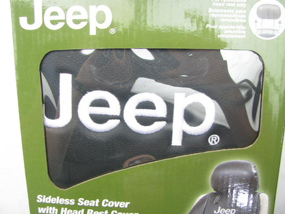 Plasticolor 008581 Universal Black Logo Sideless Seat Cover For Jeep