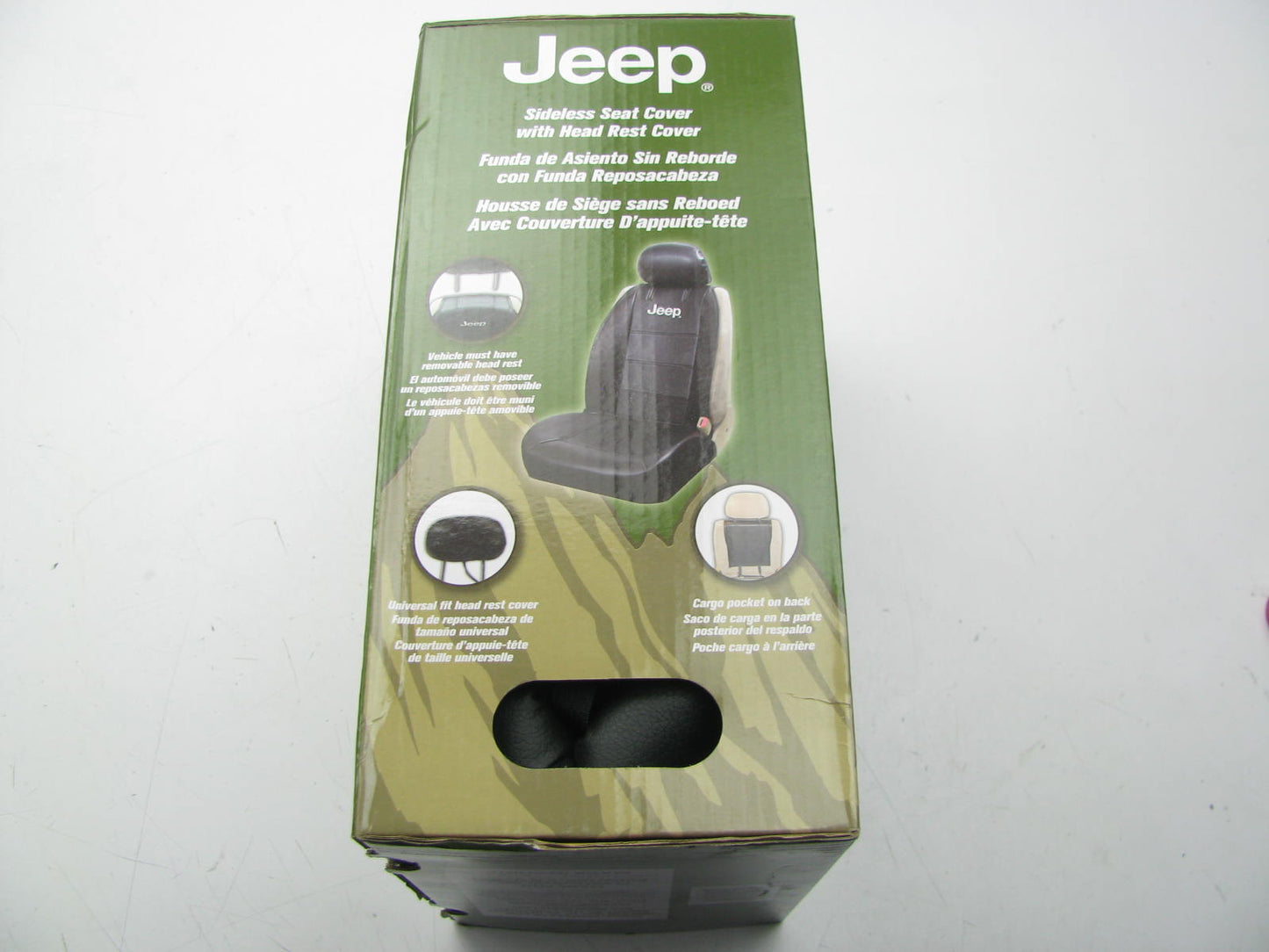 Plasticolor 008581 Universal Black Logo Sideless Seat Cover For Jeep