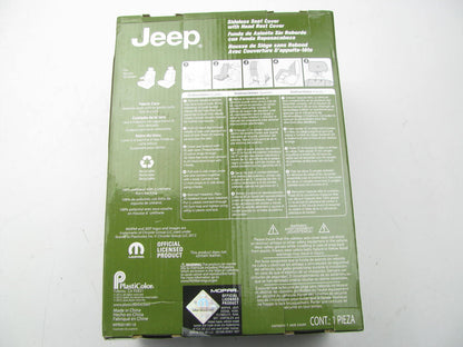 Plasticolor 008581 Universal Black Logo Sideless Seat Cover For Jeep