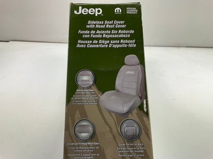 (2) Plasticolor 008581R25 Gray Sideless Universal Seat Covers For JEEP,  PAIR