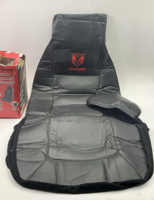 Elite Black Synthetic Leather Front Sideless Seat Cover Car Truck For Ram Truck