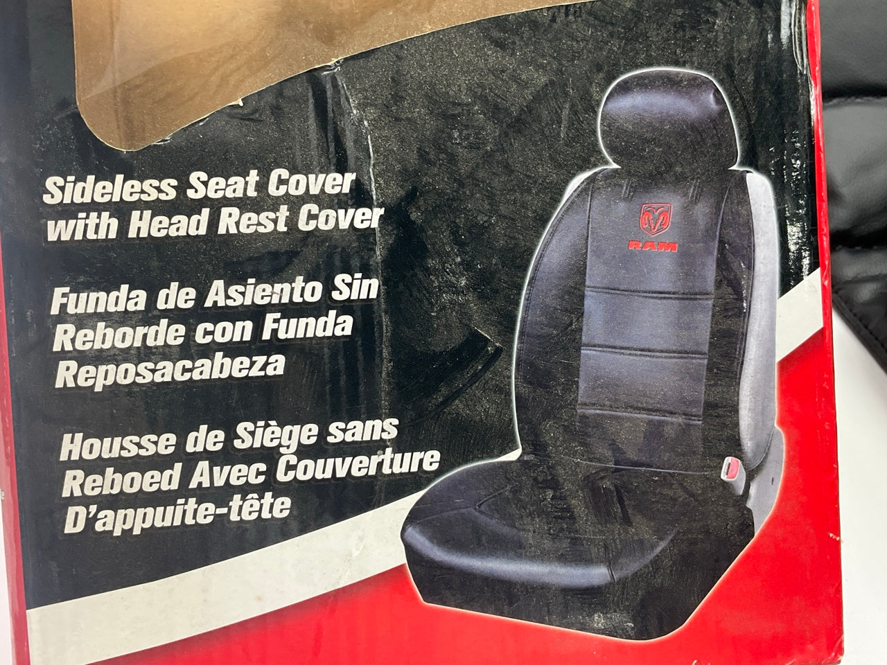 Elite Black Synthetic Leather Front Sideless Seat Cover Car Truck For Ram Truck