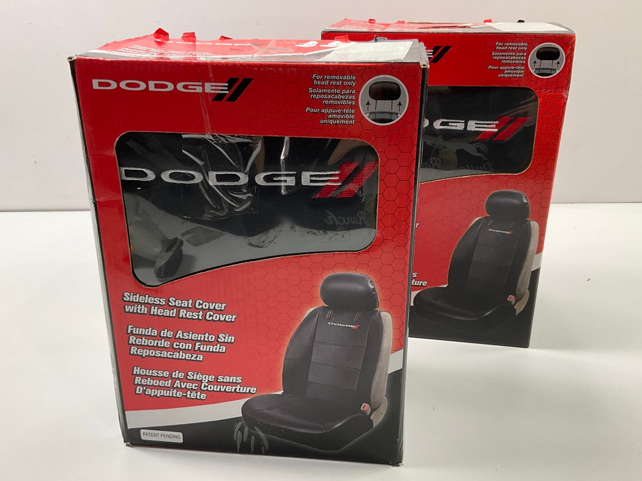 (2) Front Car Truck SUV Synthetic Leather Sideless Seat Covers Set For DODGE