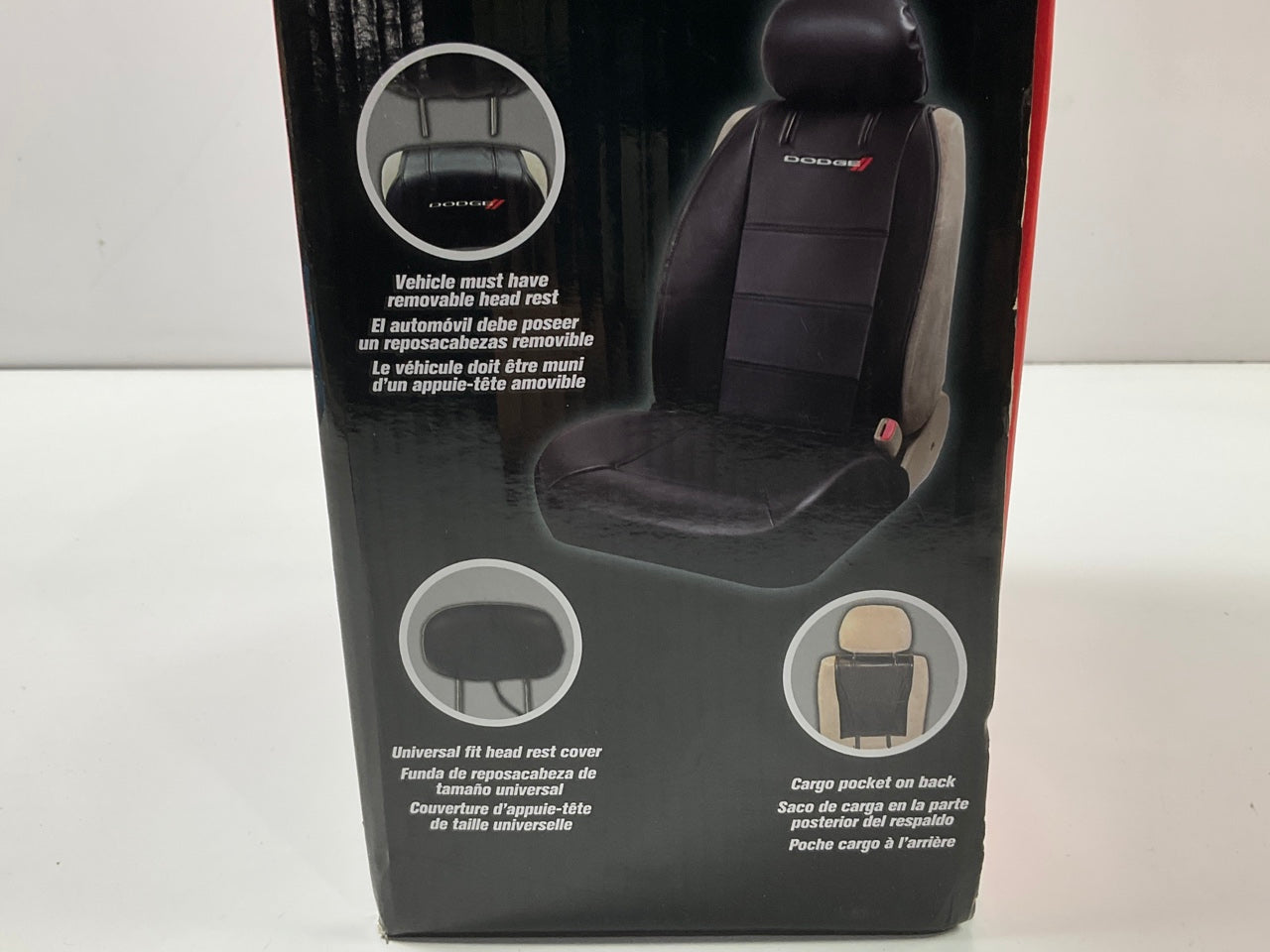 (2) Front Car Truck SUV Synthetic Leather Sideless Seat Covers Set For DODGE