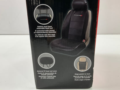 (2) Front Car Truck SUV Synthetic Leather Sideless Seat Covers Set For DODGE
