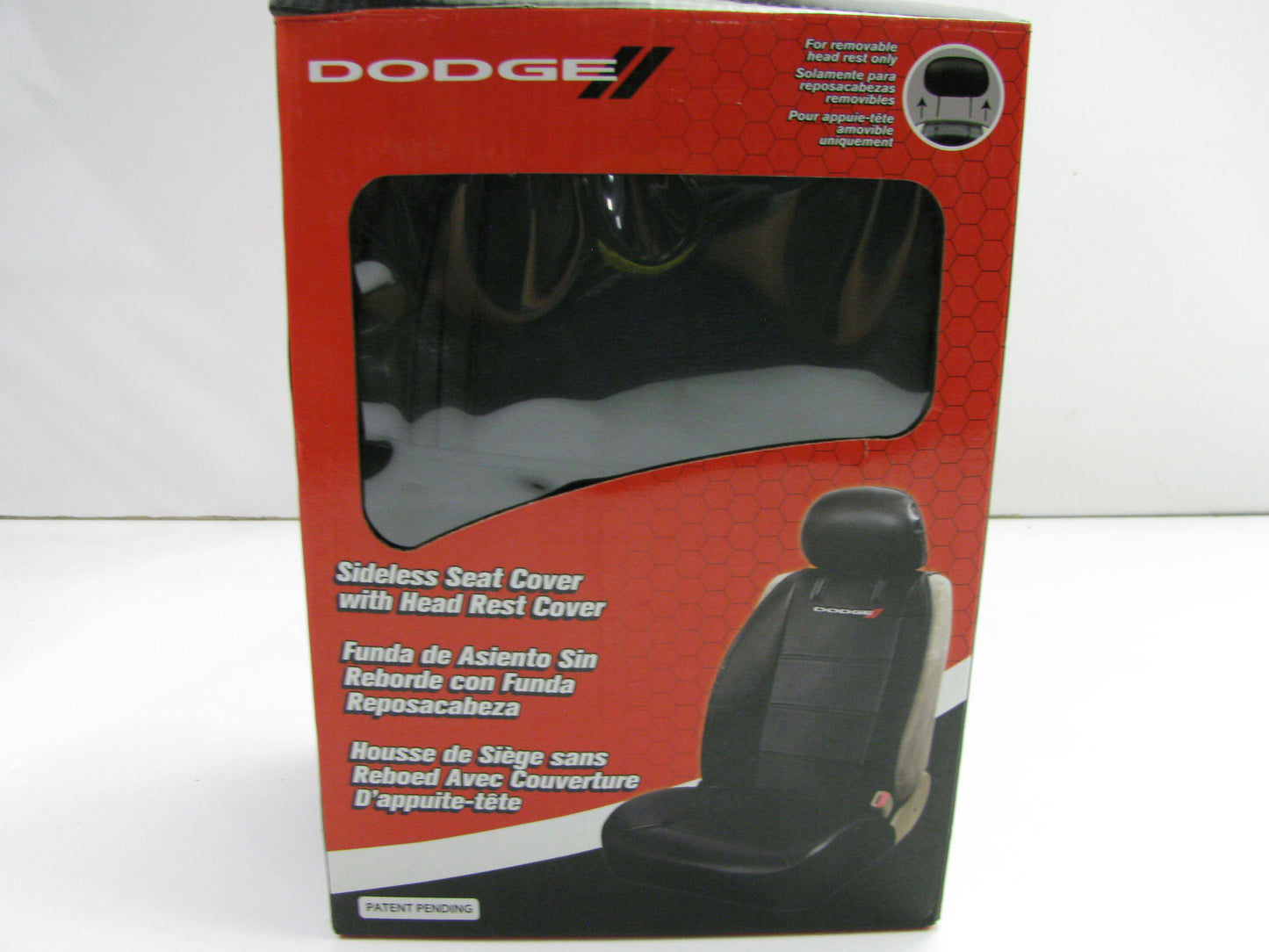 Plasticolor 008585R01 Black Synth. Leather Front Sideless Seat Cover For DODGE