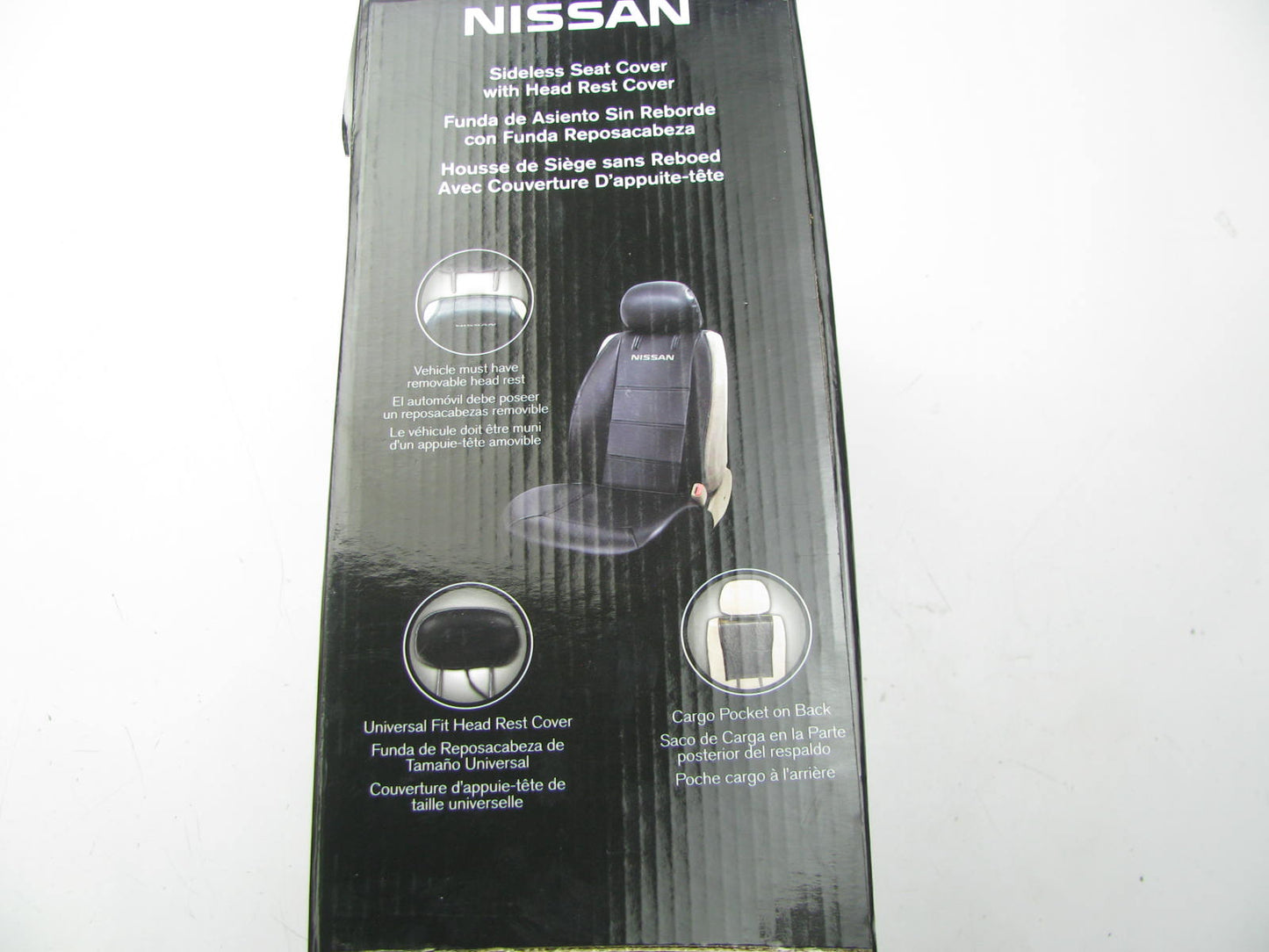 Plasticolor 008617 Universal Sideless Seat Cover 2-PC W/ Headrest For Nissan