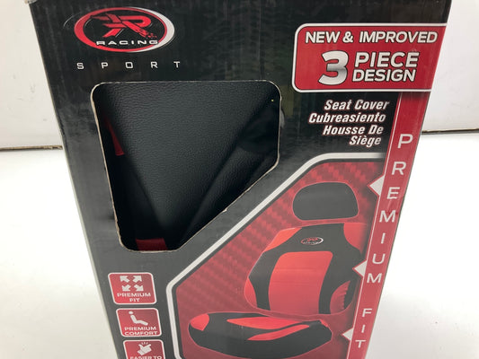 Plasticolor 008622R04 R Racing Sport Low Back 3 Piece Red Seat Cover