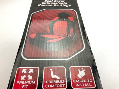 Plasticolor 008622R04 R Racing Sport Low Back 3 Piece Red Seat Cover