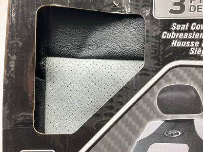 Plasticolor 008622R25 R Racing Sport Low Back 3 Piece Gray Seat Cover For 2 Seat