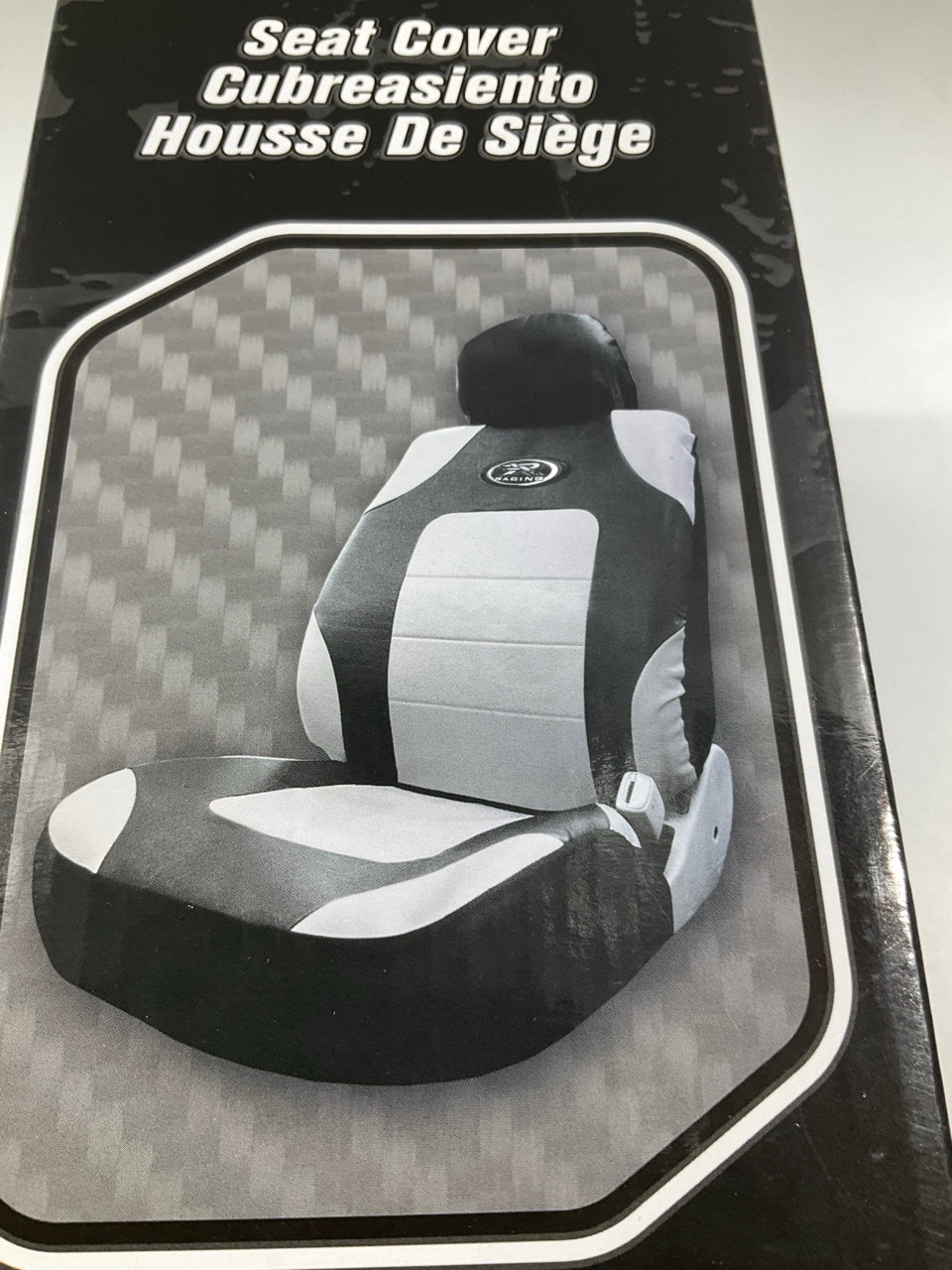 Plasticolor 008622R25 R Racing Sport Low Back 3 Piece Gray Seat Cover For 1 Seat