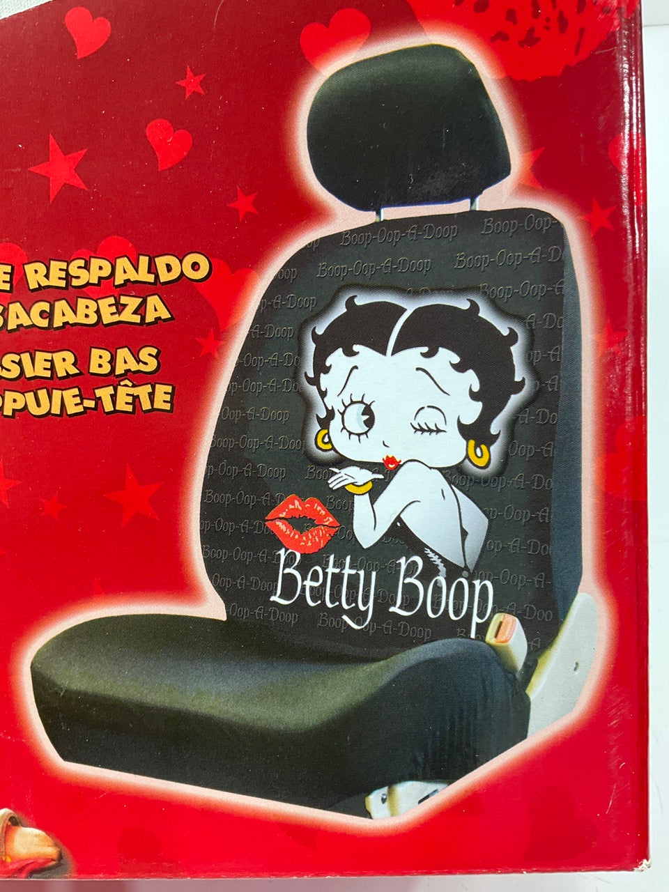 Plasticolor 008658R01 ''Betty Boop'' Timeless Seat Cover, Black, Does One Seat