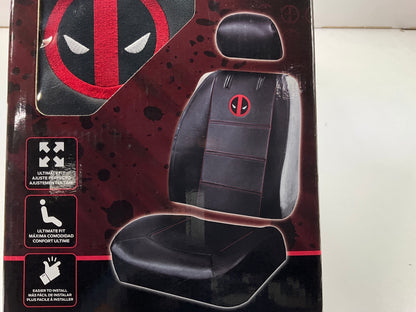 (2) Plasticolor 008664 Car Truck Universal Sideless Seat Cover Marvel Deadpool