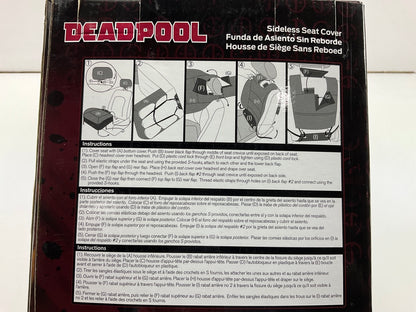(2) Plasticolor 008664 Car Truck Universal Sideless Seat Cover Marvel Deadpool