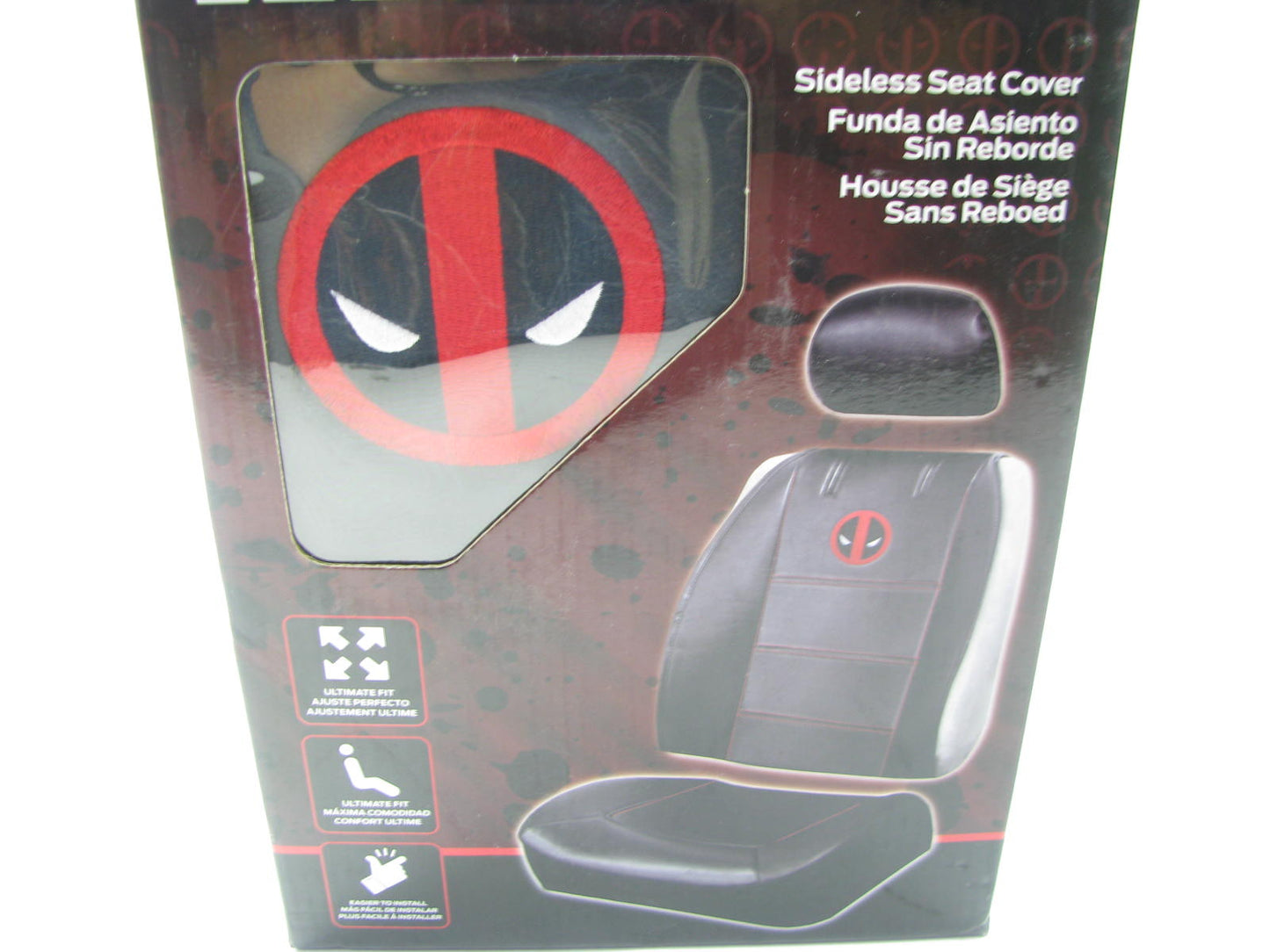 Plasticolor 008664 Car Truck Universal Sideless Seat Cover W/ Marvel Deadpool