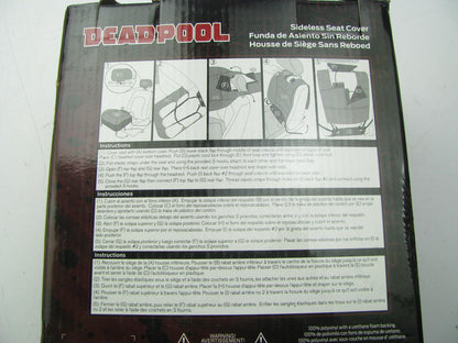 Plasticolor 008664 Car Truck Universal Sideless Seat Cover W/ Marvel Deadpool