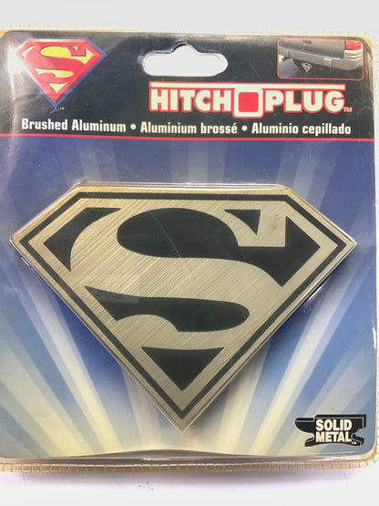 Plasticolor 2225 Trailer Hitch Plug - With Brushed Aluminum Superman Logo