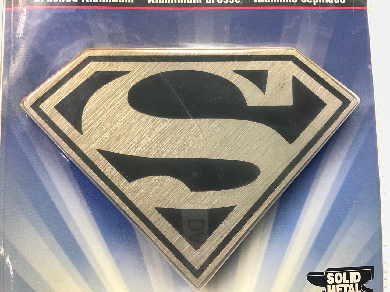 Plasticolor 2225 Trailer Hitch Plug - With Brushed Aluminum Superman Logo
