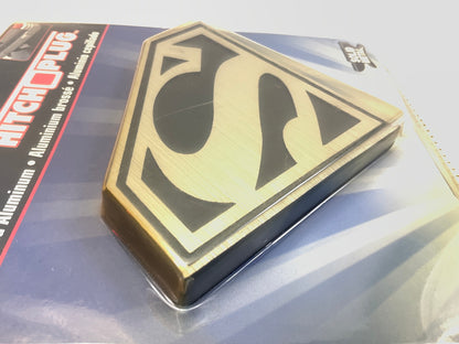 Plasticolor 2225 Trailer Hitch Plug - With Brushed Aluminum Superman Logo