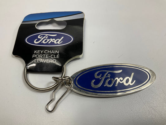 Plasticolor 4191 Chrome Key Chain - Ford Blue Oval Logo Keychain