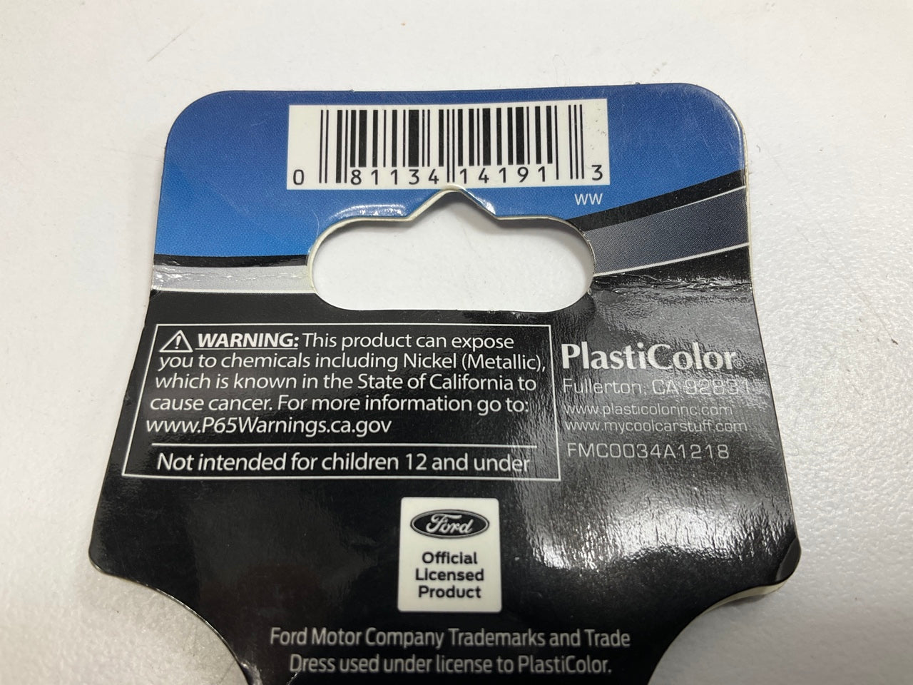 Plasticolor 4191 Chrome Key Chain - Ford Blue Oval Logo Keychain