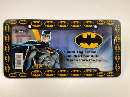 CHROMA 42519 Black Batman Logo Plastic License Plate Frame, 12x6