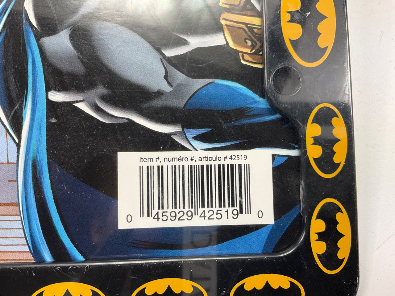 CHROMA 42519 Black Batman Logo Plastic License Plate Frame, 12x6