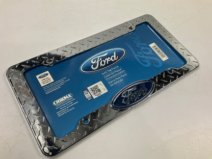 Plasticolor 6097 License Plate Frame With Ford Blue Oval Logo