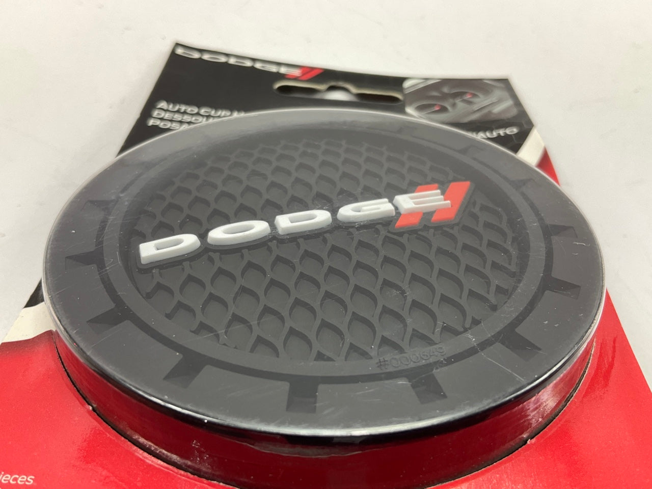 Plasticolor 649 Car Coaster, 2x Cupholder Coasters For The Dodge Logo
