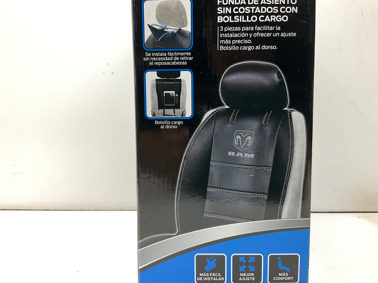 (2) Plasticolor 8628 Deluxe Sideless Seat Covers For Ram 1500 2500 3500 W/ Logo