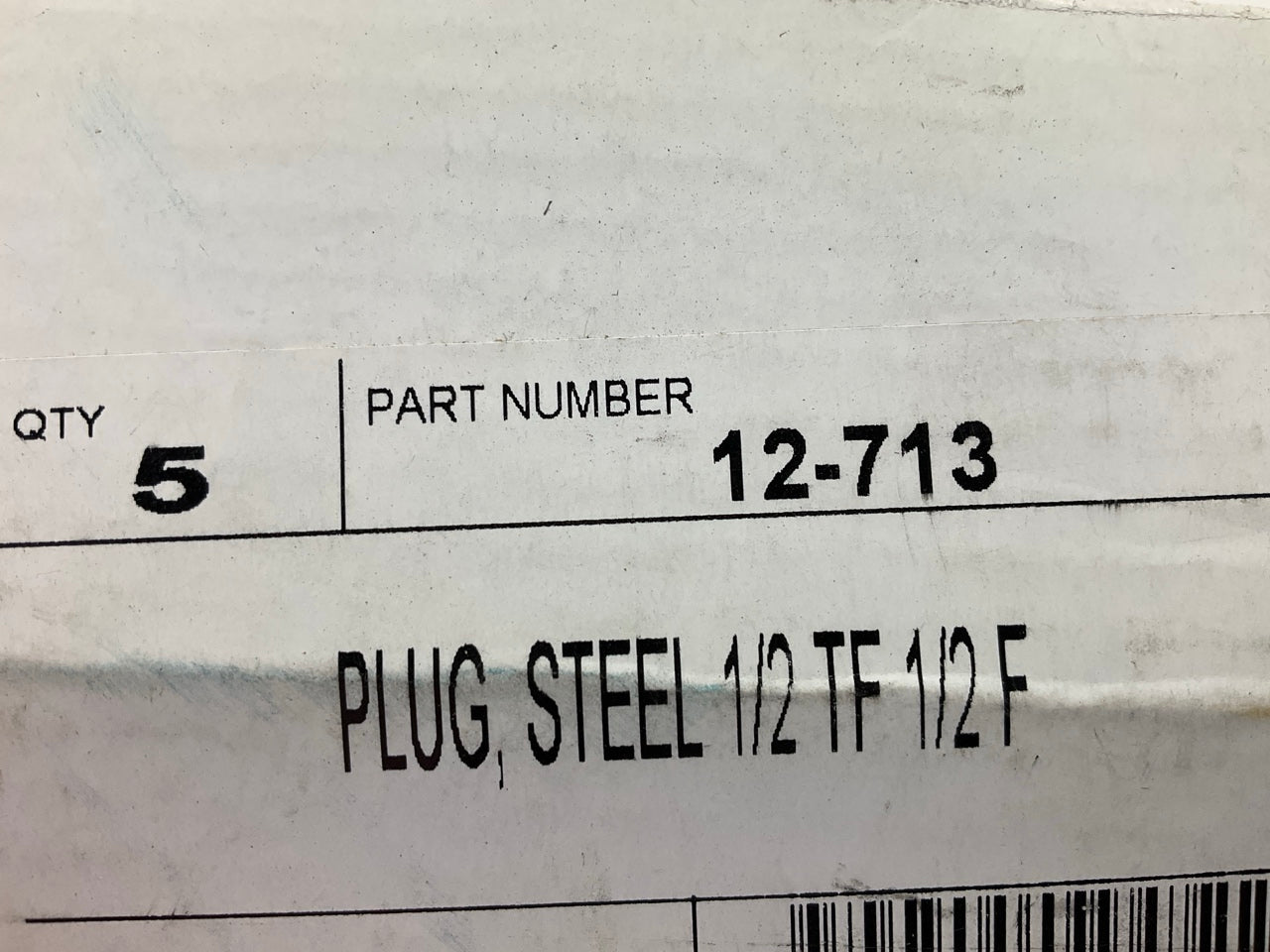 5 PACK - Plews 12-713 Plug, 1/2'' T-F, 1/2'' FNPT, T-Design