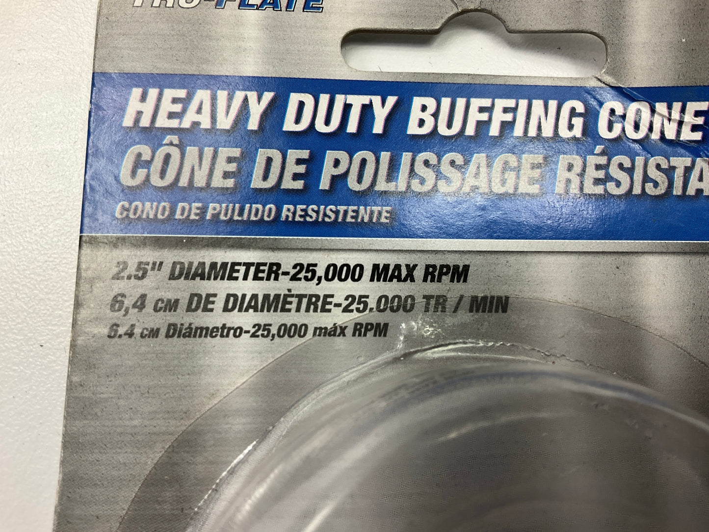 Plews 18-259 Heavy Duty Buffing Cone, 2-1/2'' 25,000 Max RPM