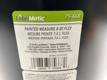 Plews 75-668 LubriMatic Painted Measure W/ Flex Spout - 8 Quart
