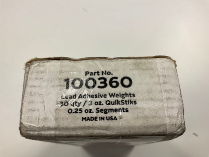 Plombco 100360 StickPro 30 Strips Of 12 Segments 0.25 Oz Ea Wheel Weights