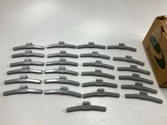 Plombco AWFE-2-25 2.25 Oz (2-1/4 Oz) Coated, Steel Clip-on Wheel Weights 25 Pack