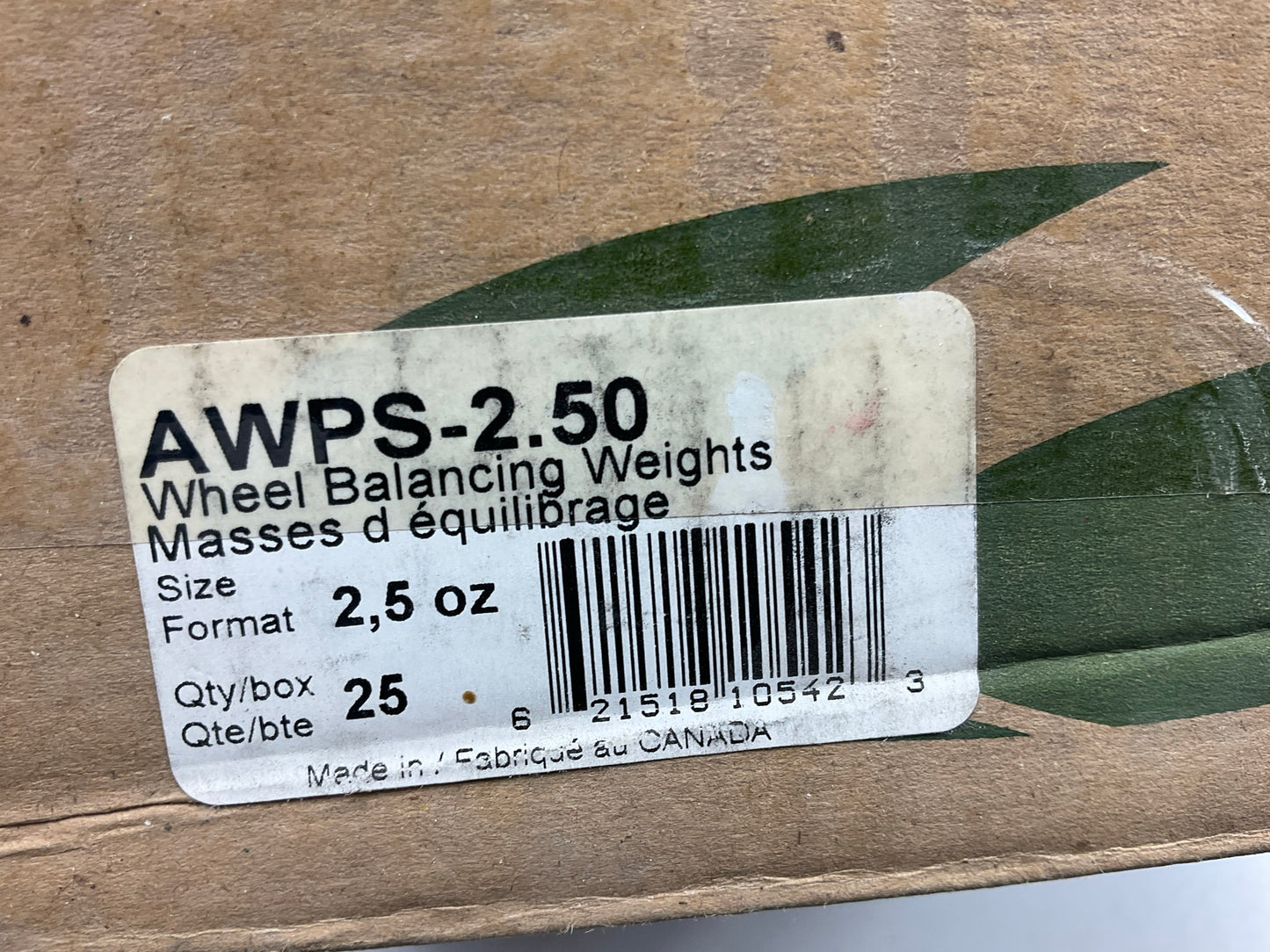 Plombco AWPS-2-50 Wheel Weights 2.5 Oz - Box Of 24