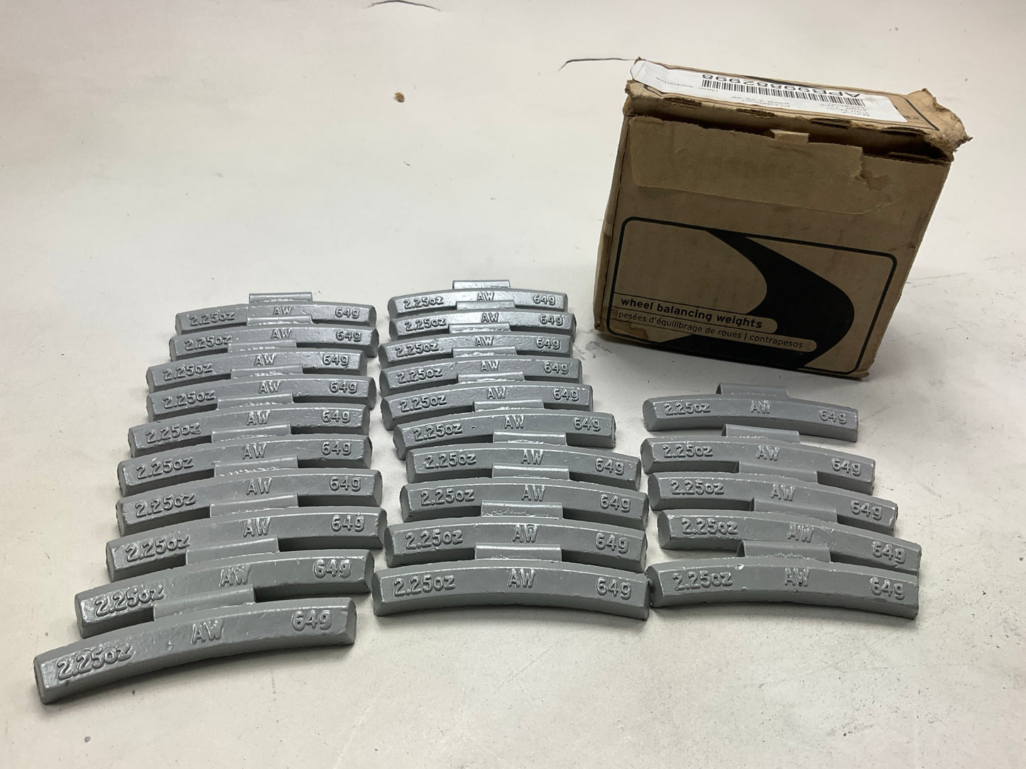 Plombco AWS-2-25 Wheel Weights 2.25 Oz. (64g) - Pack Of 25 Pcs