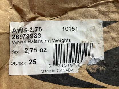Plombco AWS-2-75 Wheel Balancing Weights, 2.75 Oz Each - 25 Pcs