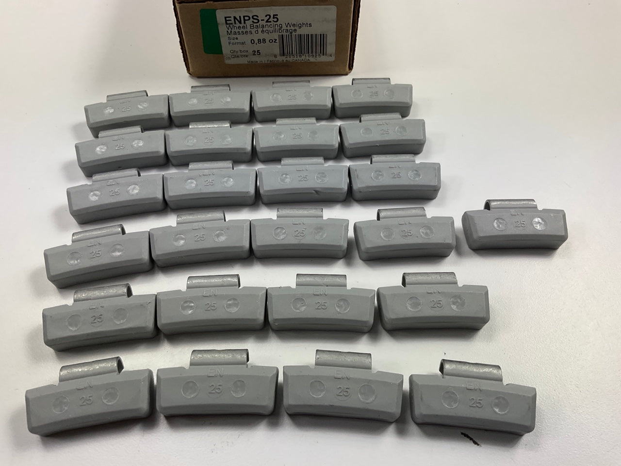 Plombco ENPS-25 Wheel Weights 0.88 Oz - 25 Pcs