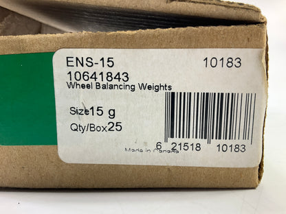 Plombco ENS-15 15-gram Lead Clip-on Wheel Weights, 25 Pcs, EN Series