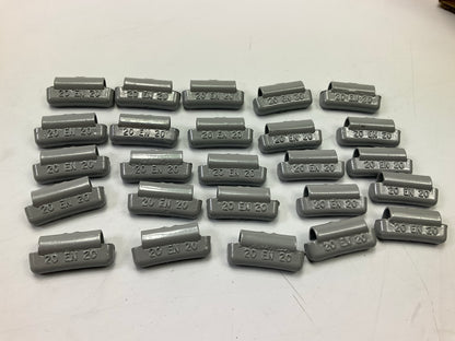 Plombco ENS-20 20-gram Lead Clip-on Wheel Weights, 25 Pcs, EN Series