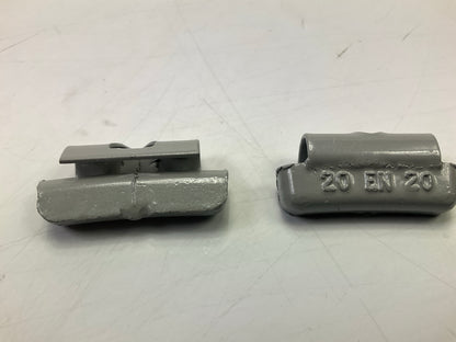 Plombco ENS-20 20-gram Lead Clip-on Wheel Weights, 25 Pcs, EN Series