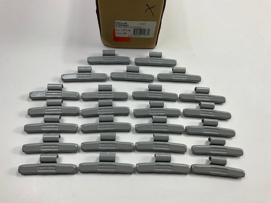 Plombco FNFE40 40 Gram Wheel Weights - 1.40 Oz Each,  PFE Steel Box Of 25 Pcs