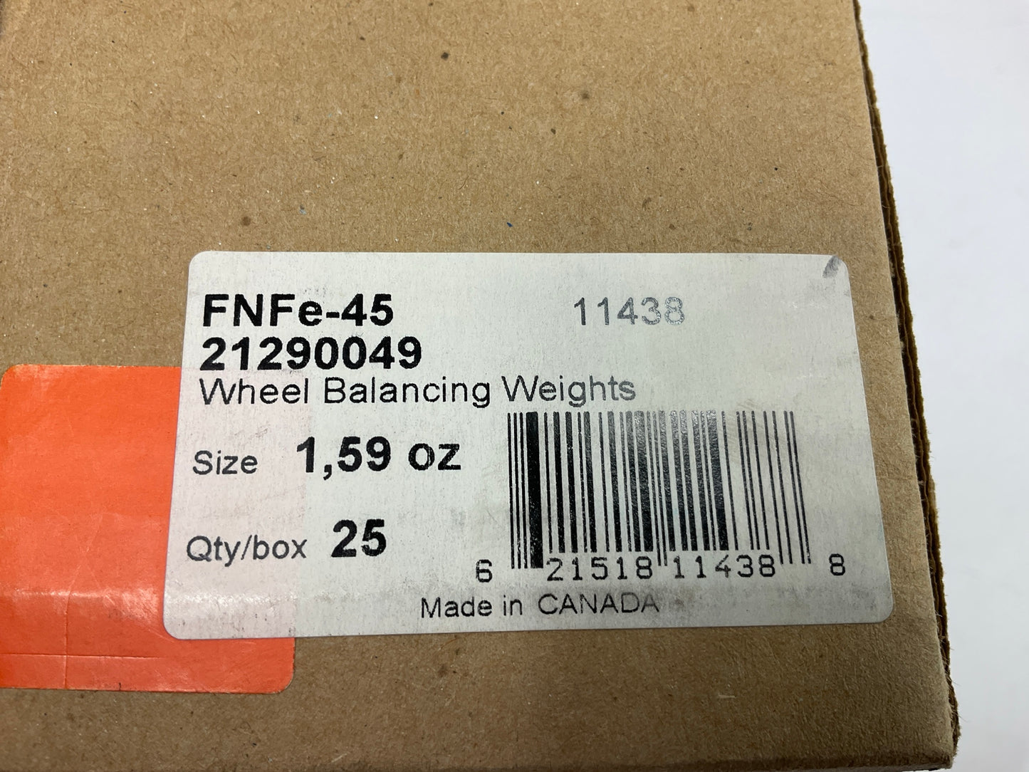 Plombco FNFE45 Steel Clip-on Wheel Weights, FNFe Type, 45 Gram, 25-Pack