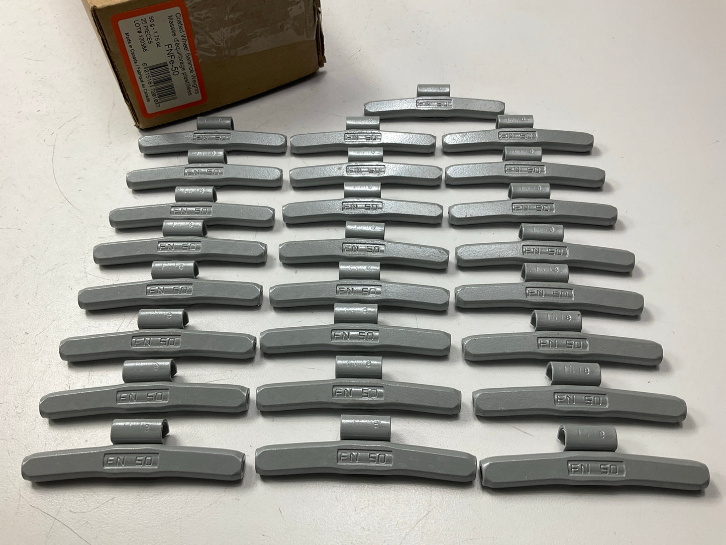 Plombco FNFE-50 Wheel Balancing Weights 1.75 Oz, Box Of 25
